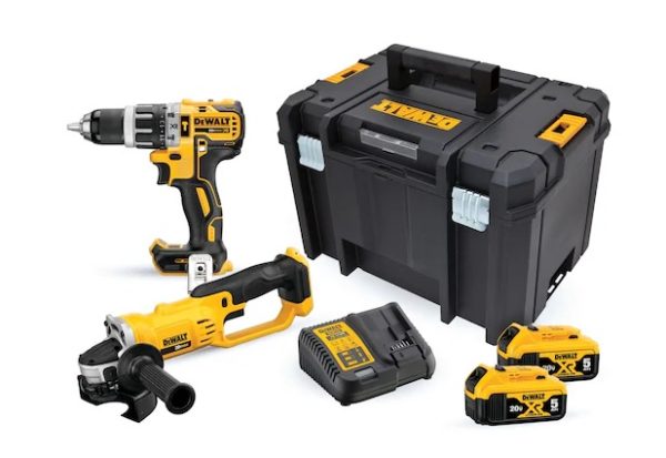 Kit de Taladro Percutor Inalámbrico de 1/2" (13mm) y Esmeriladora de 20V MAX*